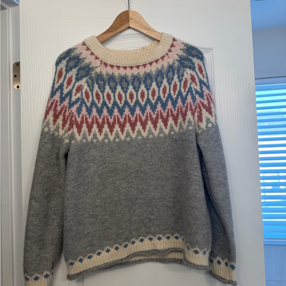 COTTON EMPORIUM- Fair Isle Crewneck Sweater Small